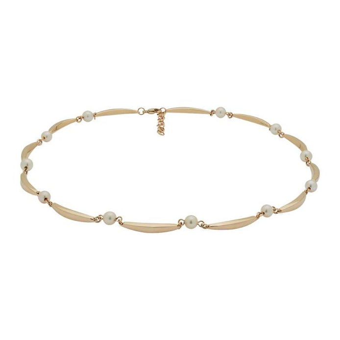 SIERSBØL 14kt. banan & perle (FWP) collier 42+3cm