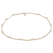 SIERSBØL 14kt. pind & perle(FWP)collier 42+3 poli