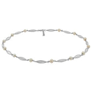 SIERSBØL Rhod. sølv bur&perle (FWP)collier 41+3cm