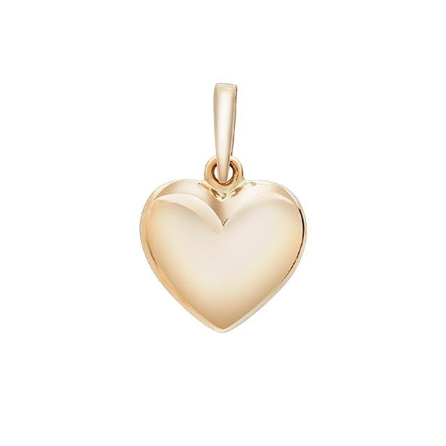SIERSBØL 14 kt. vedhæng hjerte 15mm - Urma.dk