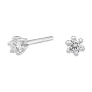 SIERSBØL 14k. Afrodite hvg. ørestik m. 0.10ct WSI - Urma.dk