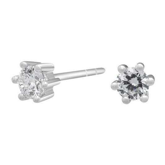 SIERSBØL 14k. Afrodite hvg. ørestik m. 0.30ct WSI - Urma.dk