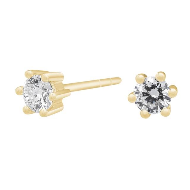 SIERSBØL 14k. Afrodite ørestik m. 0.30ct WSI - Urma.dk