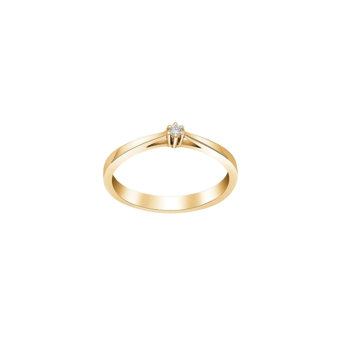 SIERSBØL 14kt. Afrodite guldring m. 0.03ct WSI - Urma.dk