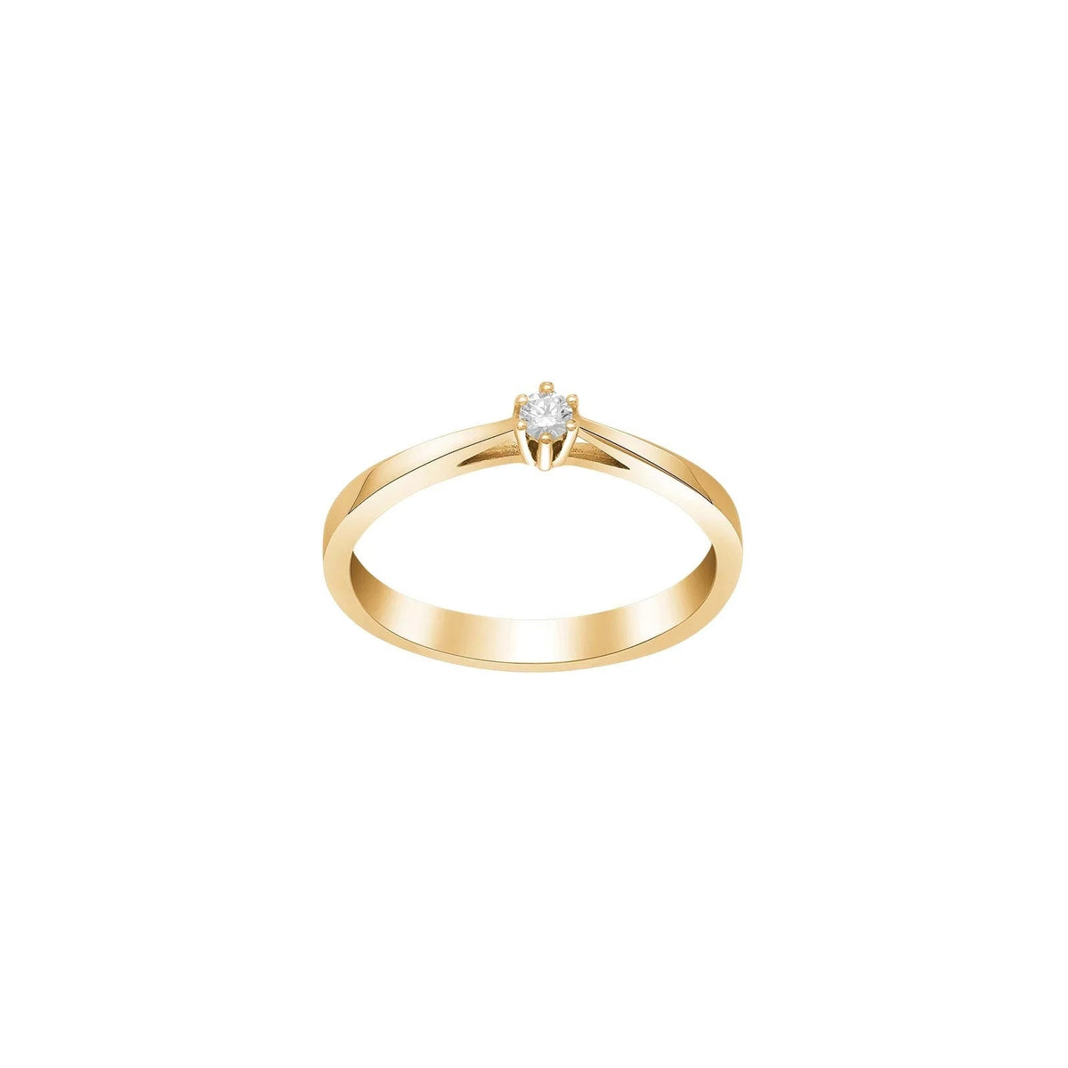 SIERSBØL 14kt. Afrodite guldring m. 0.05ct WSI - Urma.dk