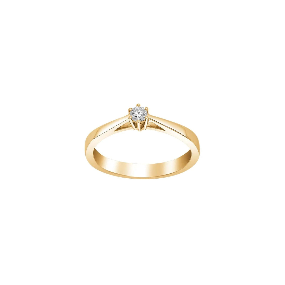 SIERSBØL 14kt. Afrodite guldring m. 0.10ct WSI - Urma.dk