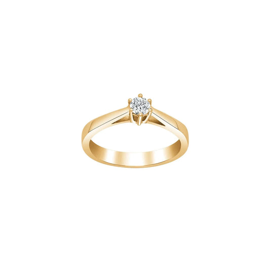 SIERSBØL 14kt. Afrodite guldring m. 0.20ct WSI - Urma.dk