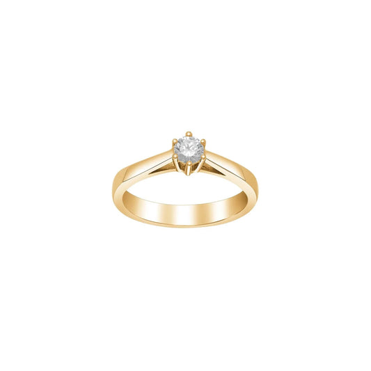 SIERSBØL 14kt. Afrodite guldring m. 0.25ct WSI - Urma.dk