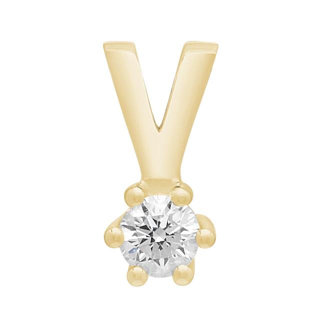 SIERSBØL 14kt. Afrodite guldvedhæng m. 0.10ct WSI - Urma.dk