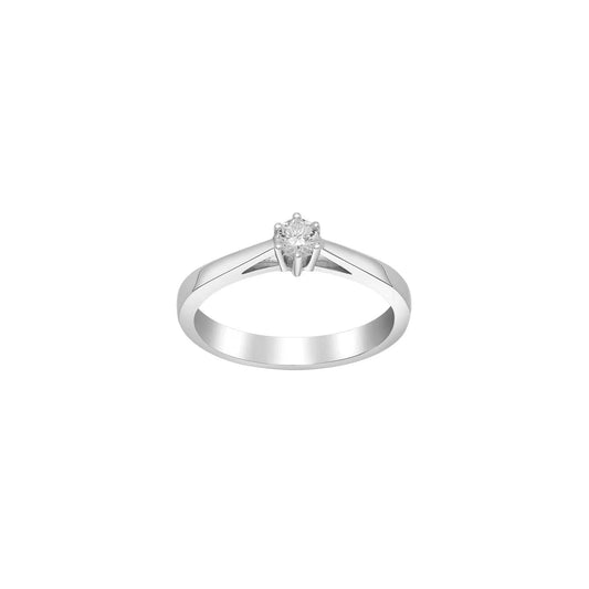 SIERSBØL 14kt. Afrodite hvg.guldring m. 0.15ct WSI - Urma.dk