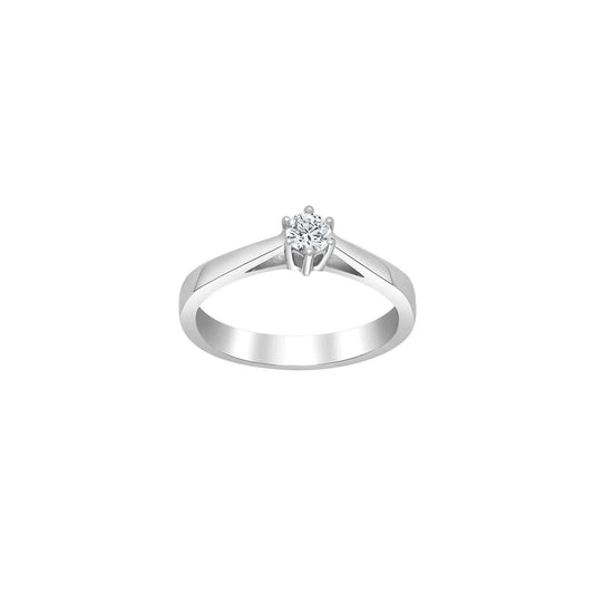 SIERSBØL 14kt. Afrodite hvg.guldring m. 0.20ct WSI - Urma.dk
