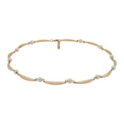 SIERSBØL 14kt. banan & perle (FWP) collier 42+3cm - Urma.dk