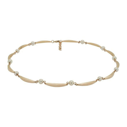 SIERSBØL 14kt. banan & perle (FWP) collier 42+3cm - Urma.dk