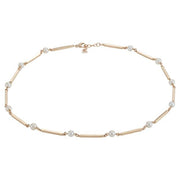 SIERSBØL 14kt. pind & perle(FWP)collier 42+3 poli - Urma.dk