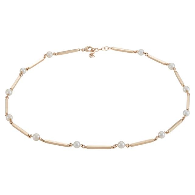 SIERSBØL 14kt. pind & perle(FWP)collier 42+3 poli - Urma.dk