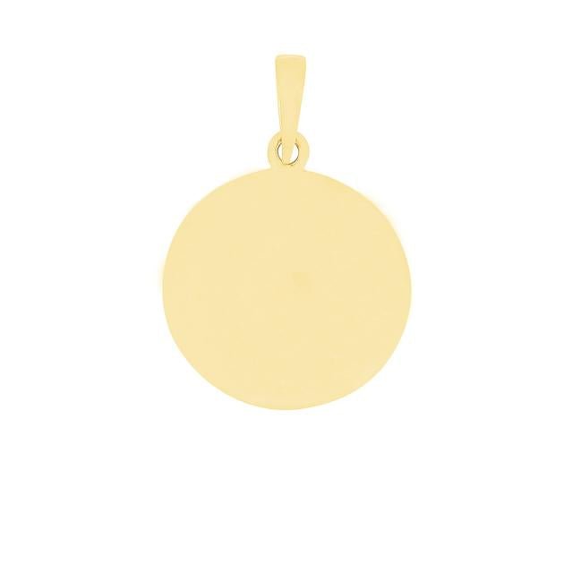 SIERSBØL 14kt. vedhæng rund plade 16mm - Urma.dk