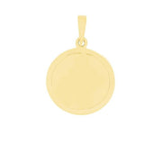 SIERSBØL 14kt. vedhæng rund plade m.kant 16mm - Urma.dk