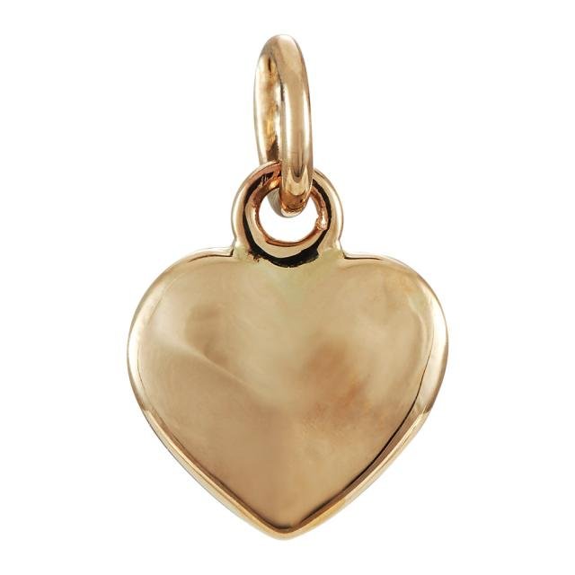 SIERSBØL 8 kt. vedhæng/charm hjerte 8x9mm - Urma.dk