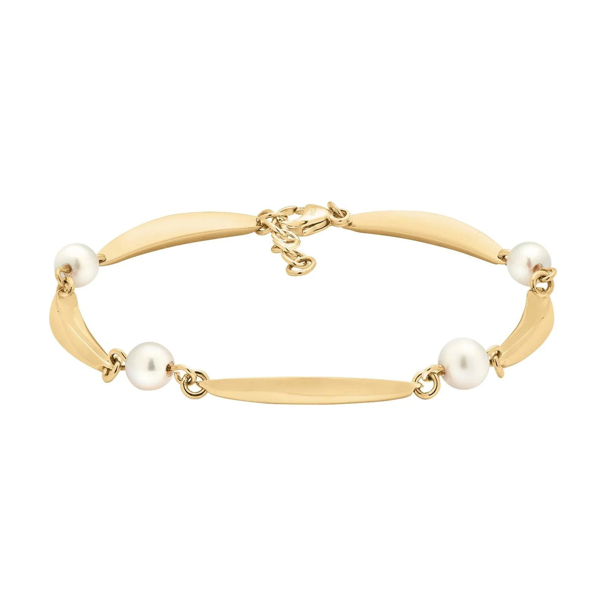 SIERSBØL 8kt. banan & perle(FVP)armbånd 18+2cm - Urma.dk