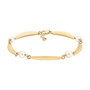 SIERSBØL 8kt. banan & perle(FVP)armbånd 18+2cm - Urma.dk