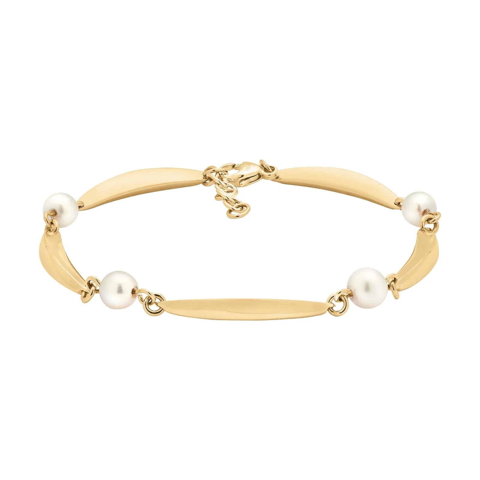 SIERSBØL 8kt. banan & perle(FVP)armbånd 18+2cm - Urma.dk