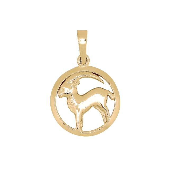 SIERSBØL 8kt. vedhæng STENBUKKEN 15mm - Urma.dk