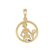 SIERSBØL forgyldt sølv vedhæng JOMFRUEN 15mm - Urma.dk