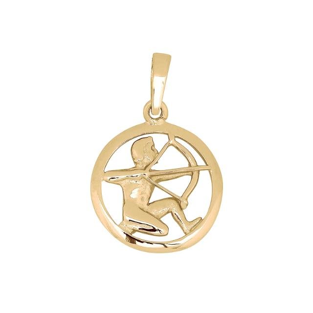 SIERSBØL forgyldt sølv vedhæng SKYTTEN 15mm - Urma.dk