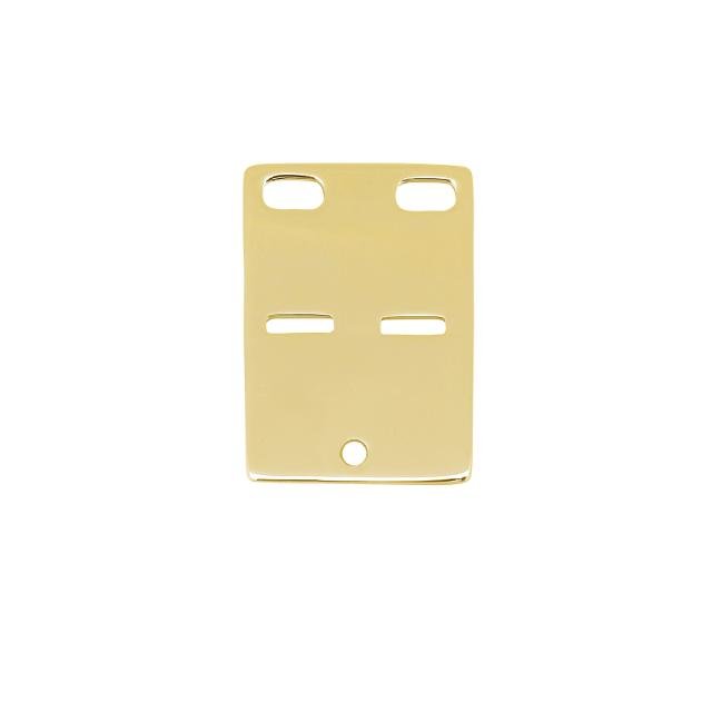 SIERSBØL sølv forgyldt kadaverskilt 20x14mm - Urma.dk