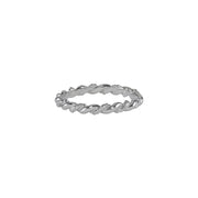 SIERSBØL sølv rhd. ring twisted - Urma.dk