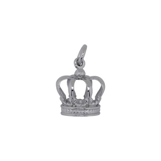 SIERSBØL sølv rhod. vedhæng/charm krone 11mm - Urma.dk