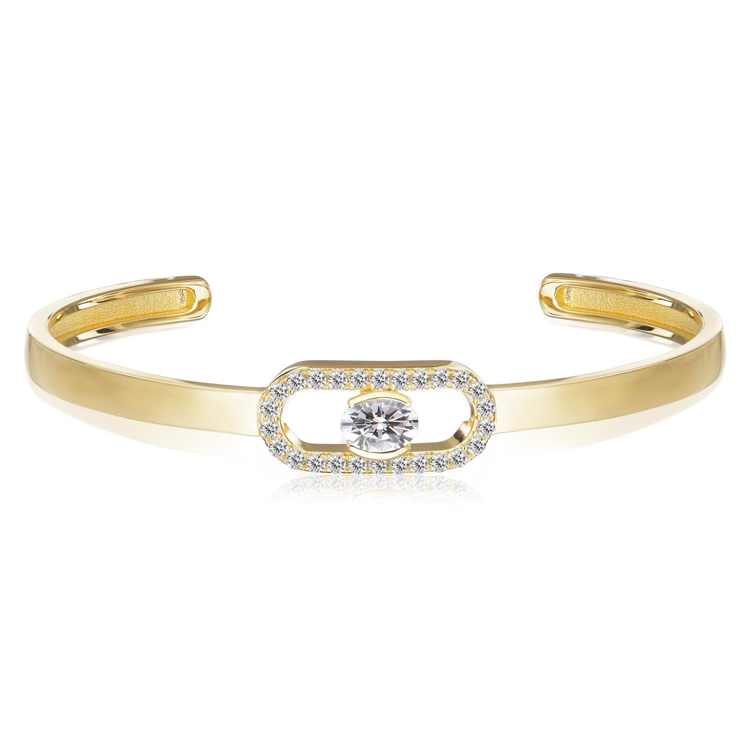 Sif 18 karat forgyldt Armring Ellisse Carezza SJ - BG2360 - CZ - YG - Urma.dk
