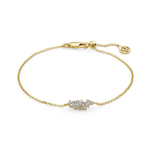 Sif 18 karat forgyldt sterling sølv Armbånd Cristallo SJ - B2497 - CZ - YG - Urma.dk