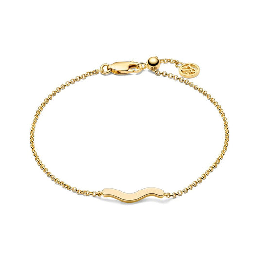 Sif 18 karat forgyldt sterling sølv Armbånd Ellera Waves Pianura SJ - B3859 - YG - Urma.dk