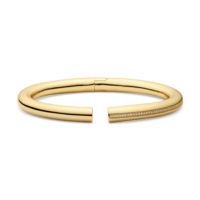 Sif 18 karat forgyldt sterling sølv Armring Palermo SJ - BG2588 - CZ - YG - Urma.dk