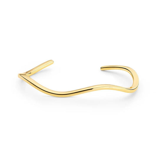 Sif 18 karat forgyldt sterling sølv Bangle Ellera Waves Pianura SJ - BG3879 - YG - Urma.dk