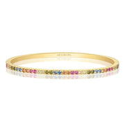 Sif 18 karat forgyldt sterling sølv Bangle Ellisse Multi Medium SJ - BG2344 - XCZ - YG - Urma.dk