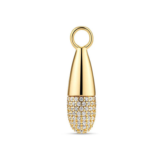 Sif 18 karat forgyldt sterling sølv Charm Goccia SJ - CH2488 - CZ - YG - Urma.dk