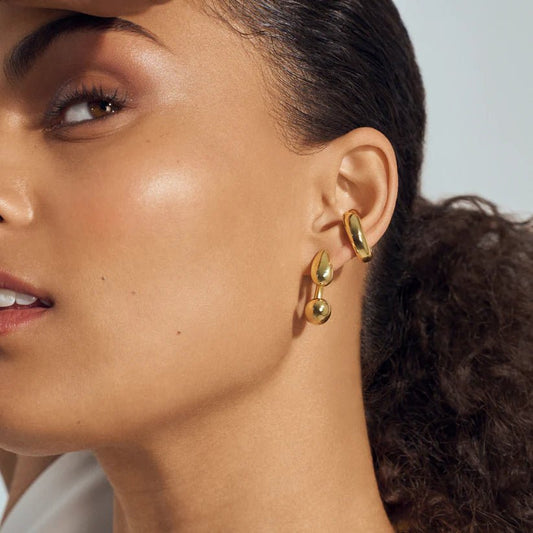 Sif 18 karat forgyldt sterling sølv Ear cuff Goccia Pianura - Urma.dk