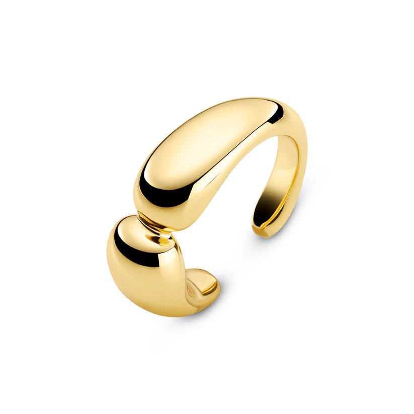 Sif 18 karat Forgyldt sterling sølv Ear cuff Goccia Pianura Piccolo SJ - E2583 - YG - Urma.dk