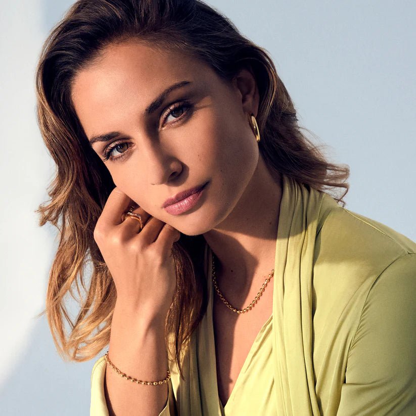 Sif 18 karat forgyldt sterling sølv Halskæde Bormio Chain SJ - C2599 - YG - Urma.dk