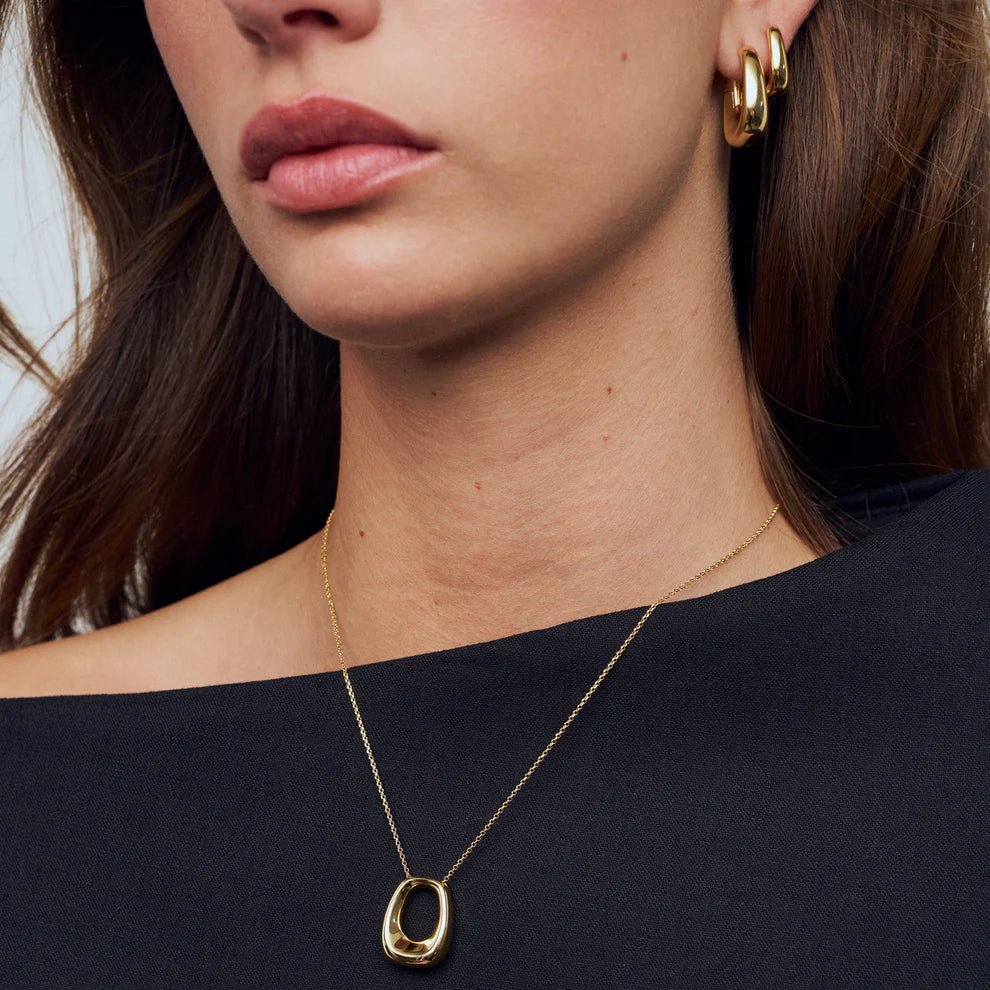 Sif 18 karat forgyldt sterling sølv Halskæde Borsa Pianura Grande SJ - N2621 - YG - Urma.dk