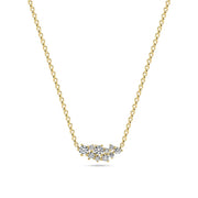 Sif 18 karat forgyldt sterling sølv Halskæde Cristallo Piccolo SJ - N2497 - CZ - YG - Urma.dk