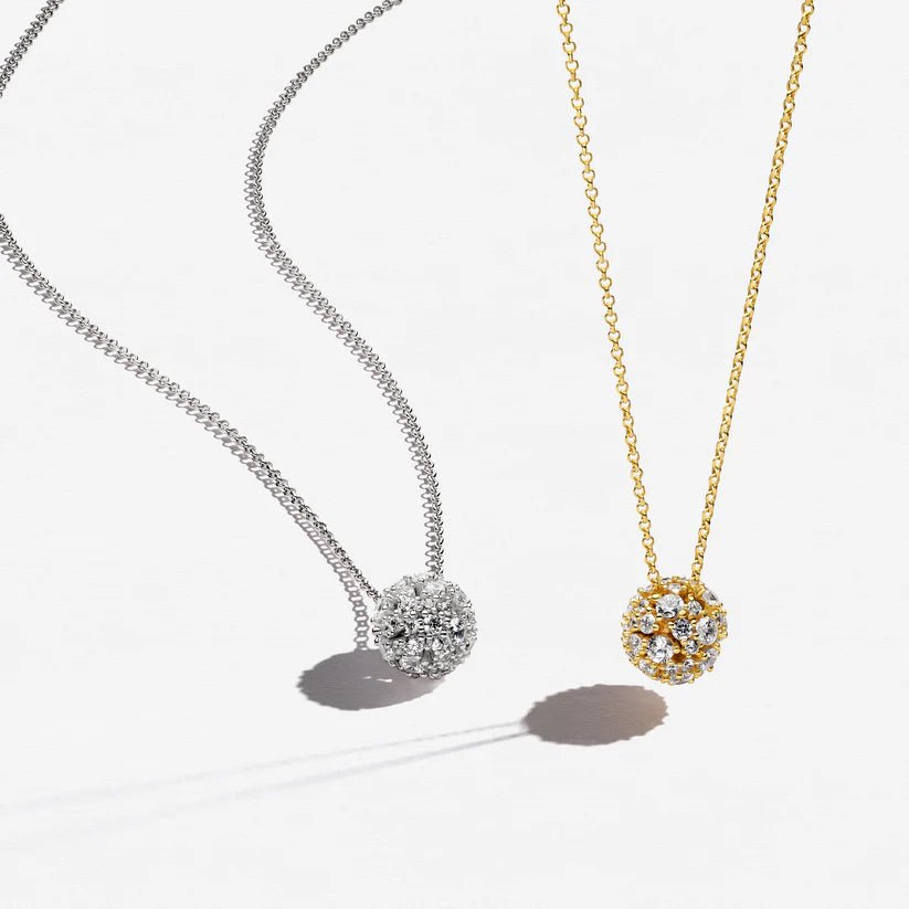 Sif 18 karat forgyldt sterling sølv Halskæde Cristallo SJ - N2491 - CZ - YG - Urma.dk