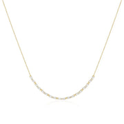 Sif 18 karat forgyldt sterling sølv Halskæde Ellera Ovale SJ - N2415 - CZ - YG - Urma.dk