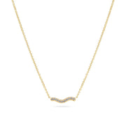 Sif 18 karat forgyldt sterling sølv Halskæde Ellera Waves SJ - N3859 - CZ - YG - Urma.dk