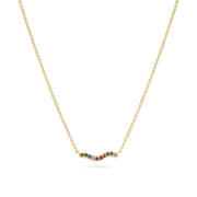 Sif 18 karat forgyldt sterling sølv Halskæde Ellera Waves SJ - N3859 - XCZ - YG - Urma.dk