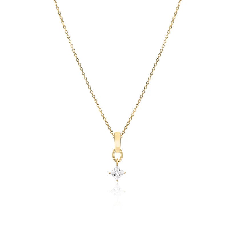 Sif 18 karat forgyldt sterling sølv Halskæde Lock Charm SJ - LOCKCHARMNECKL - YG - Urma.dk