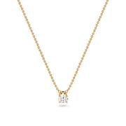 Sif 18 karat forgyldt sterling sølv Halskæde Ovale SJ - N2744 - CZ - YG - Urma.dk