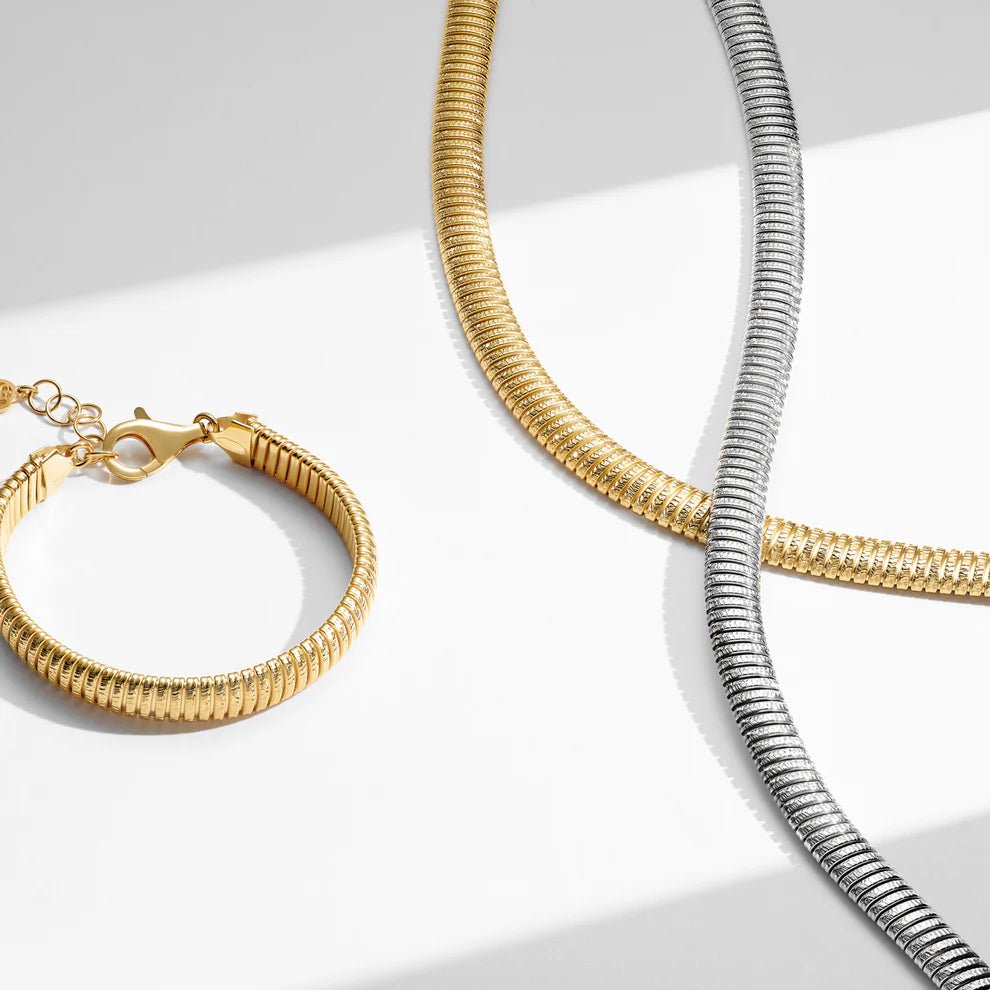 Sif 18 karat forgyldt sterling sølv Halskæde Riva SJ - N2750 - YG - Urma.dk